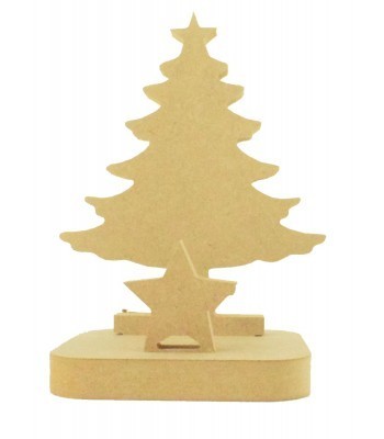 18mm Freestanding MDF Christmas Stocking Hanger/Holder - Christmas Tree